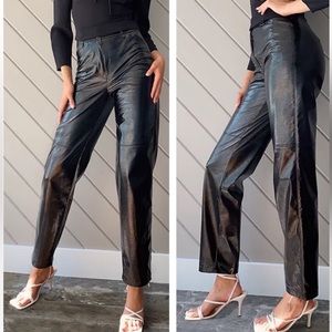 Aritzia Wilfred Le Fou Funk shiny vegan leather pants - tall 32.5”